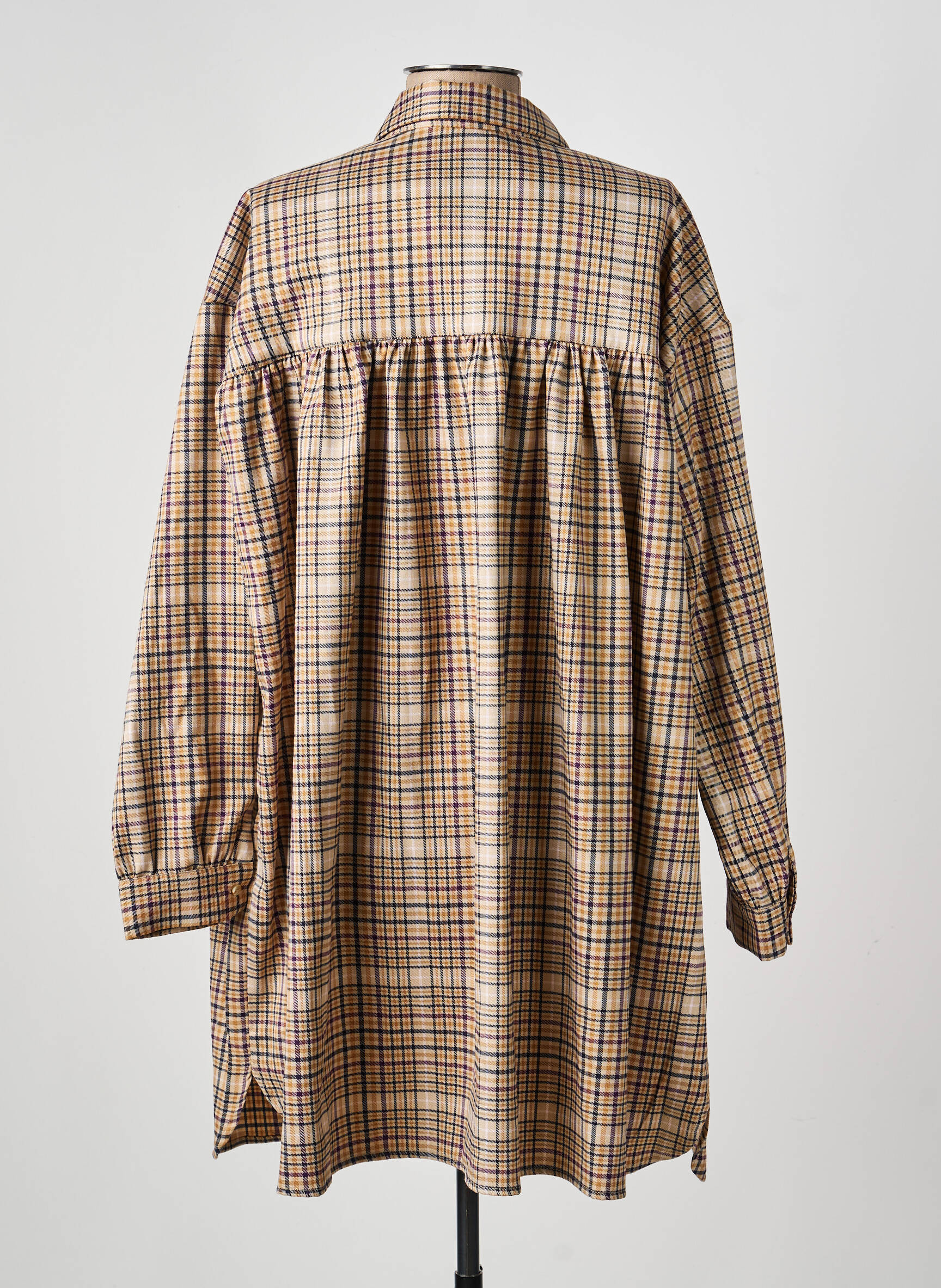 Robe courte manches longues manches longues beige RUE MAZARINE femme