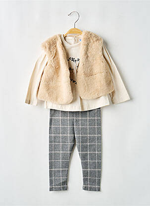 Ensemble pantalon manches longues beige MAYORAL fille