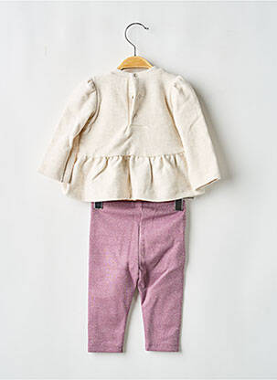 Ensemble pantalon broderie beige MAYORAL fille