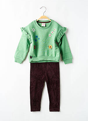 Ensemble pantalon broderie vert BOBOLI fille