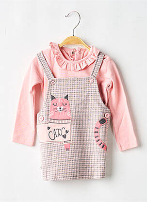 Ensemble robe coupe cintrée rose BOBOLI fille