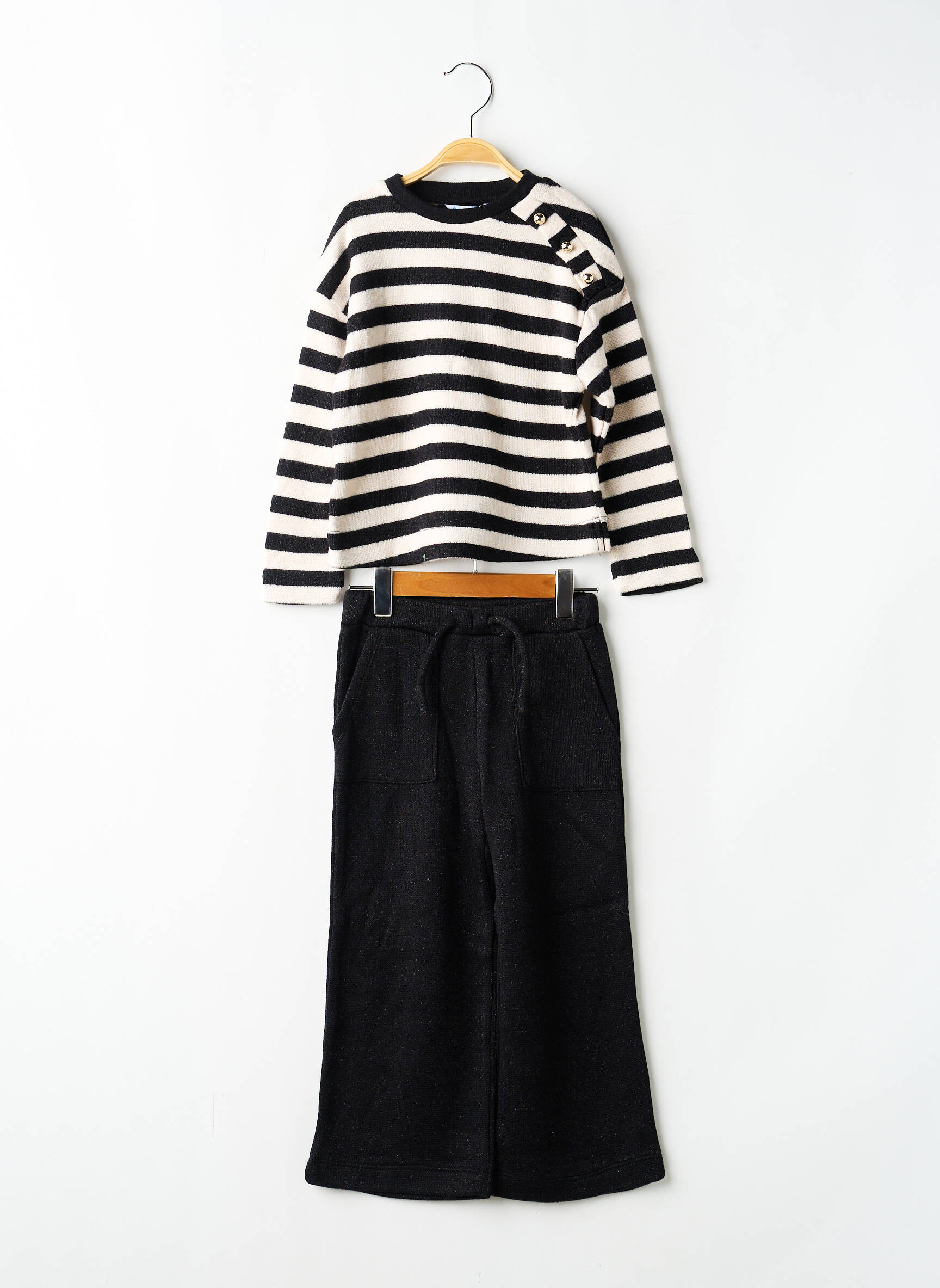 Ensemble pantalon manches longues noir MAYORAL fille