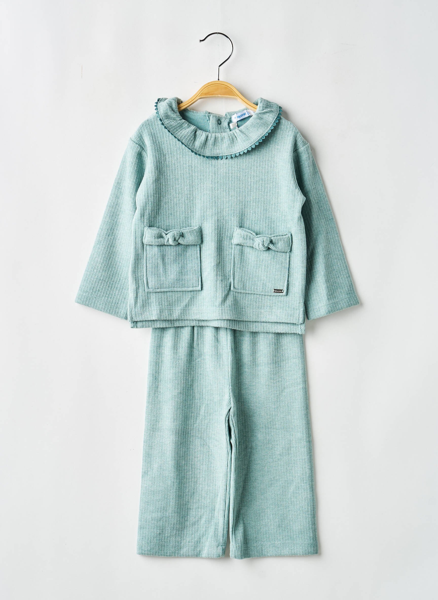 Ensemble pantalon manches longues vert MAYORAL fille