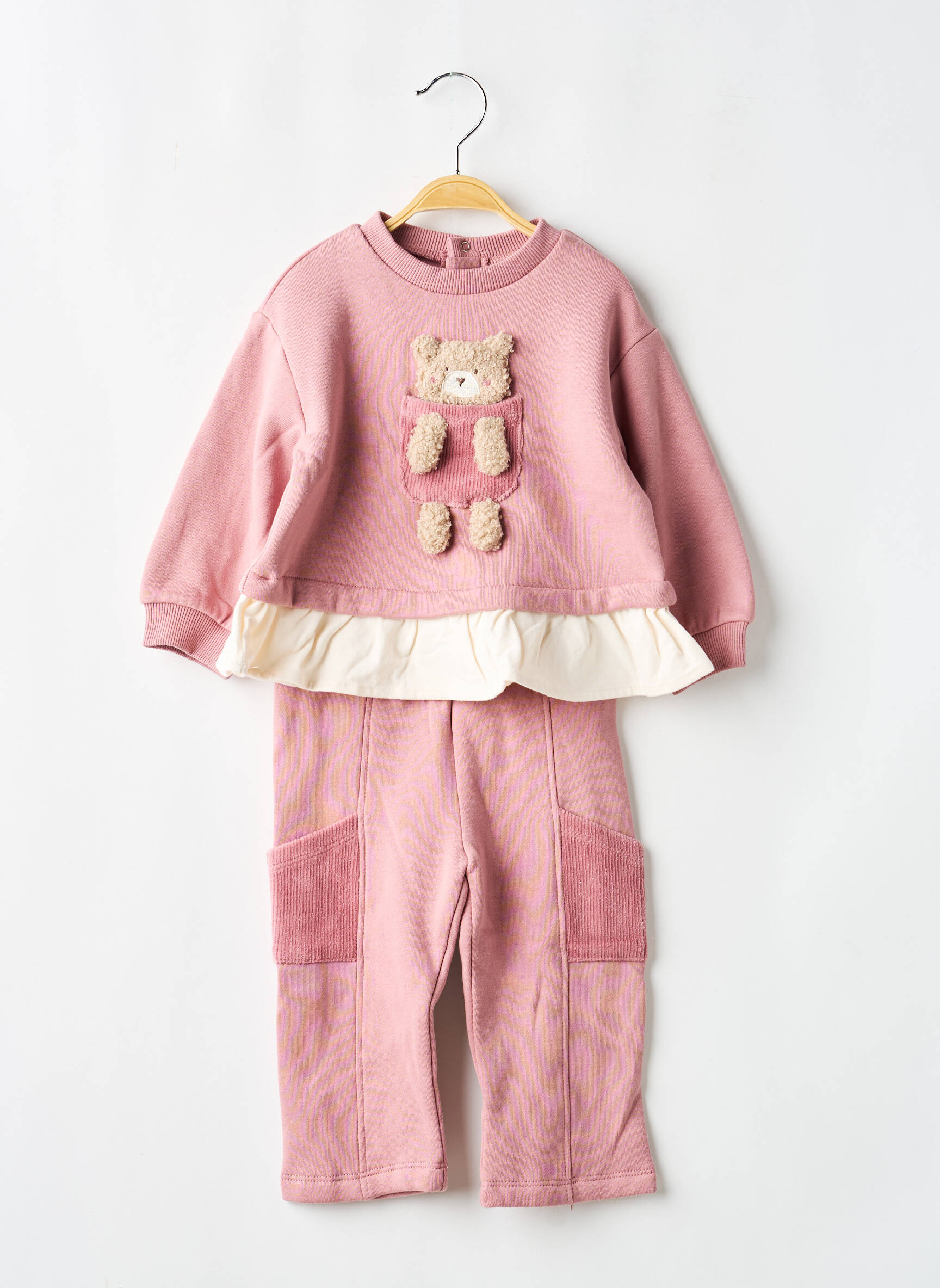 Ensemble pantalon broderie rose MAYORAL fille