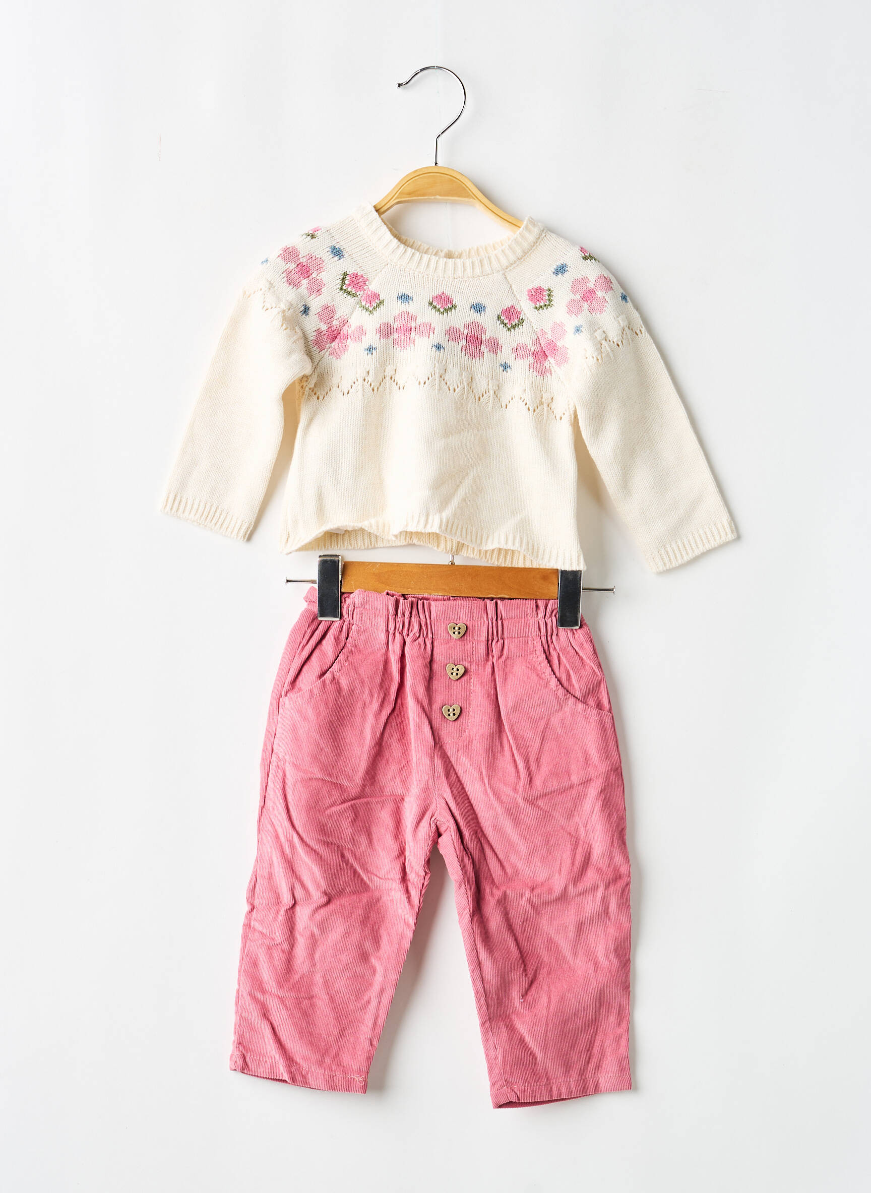 Ensemble pantalon manches longues rose MAYORAL fille