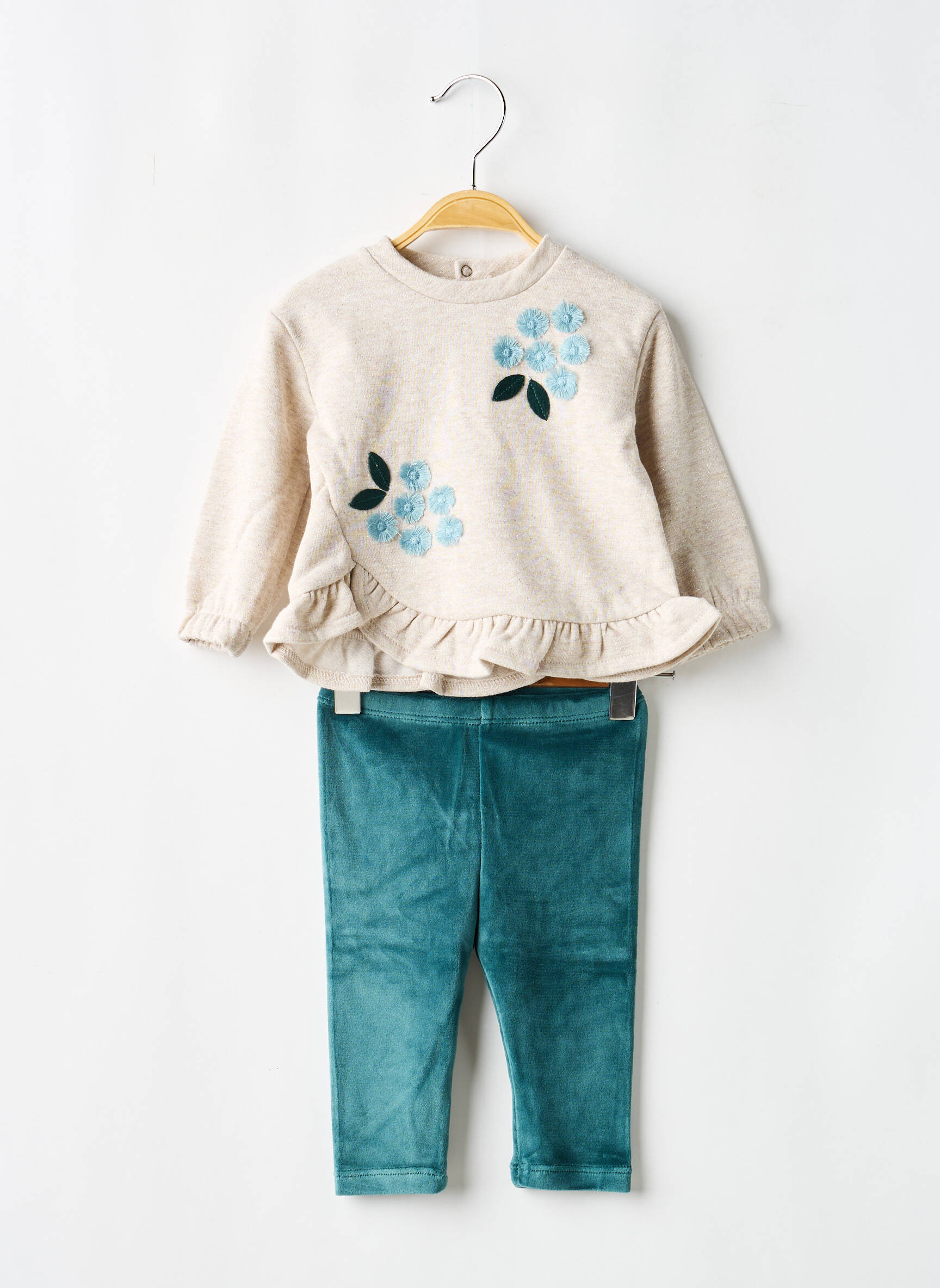 Ensemble pantalon manches longues vert MAYORAL fille