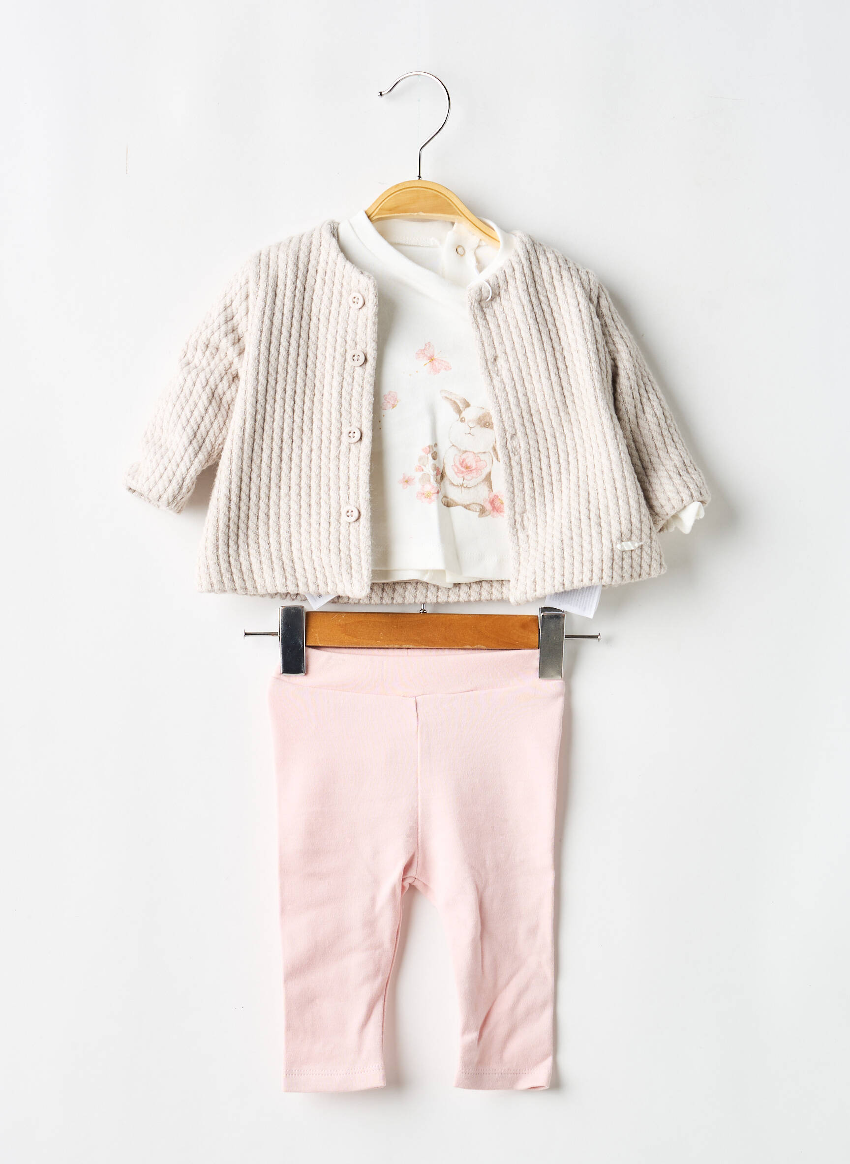 Ensemble pantalon manches longues beige MAYORAL fille