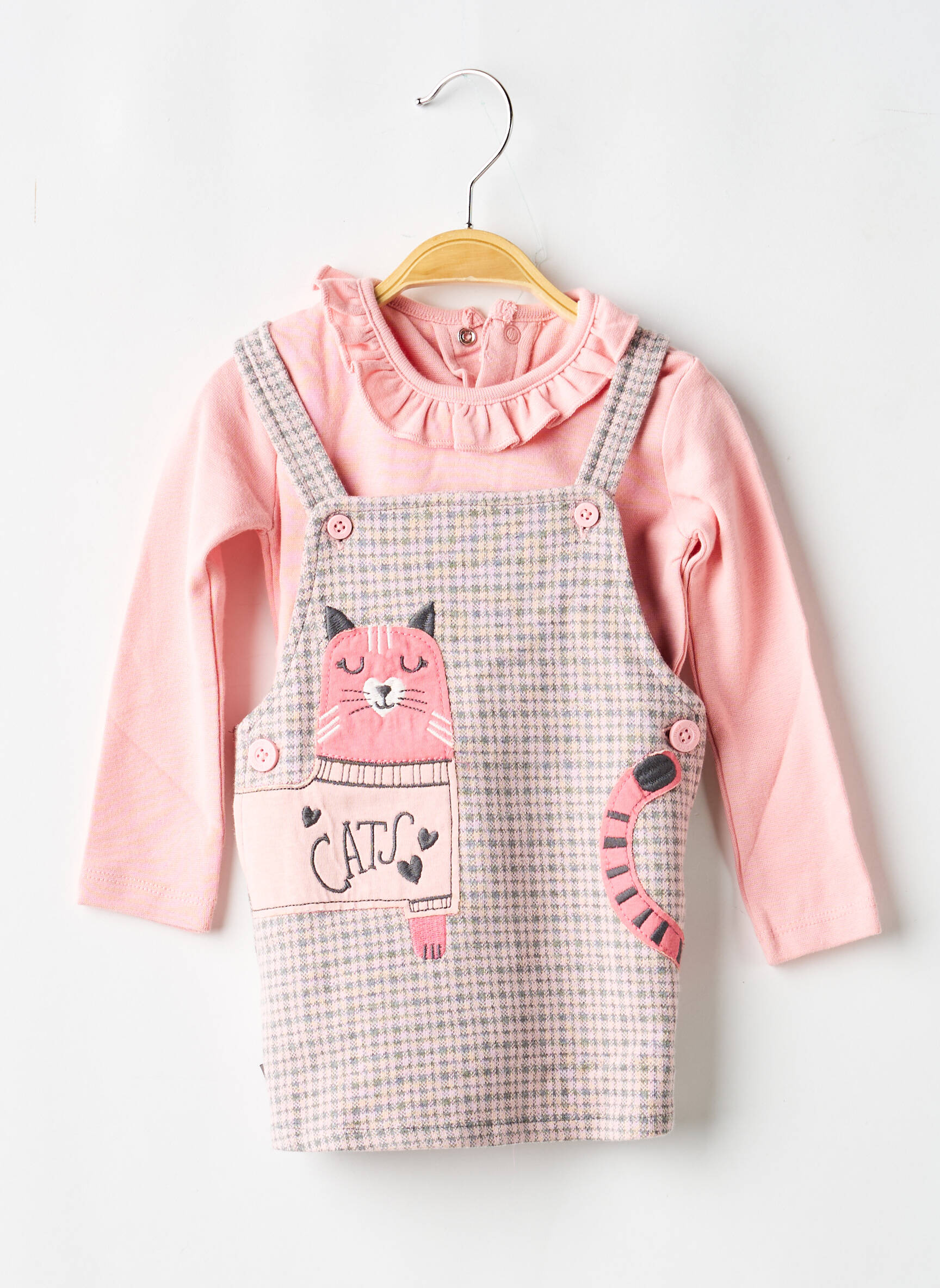 Ensemble robe coupe cintrée rose BOBOLI fille