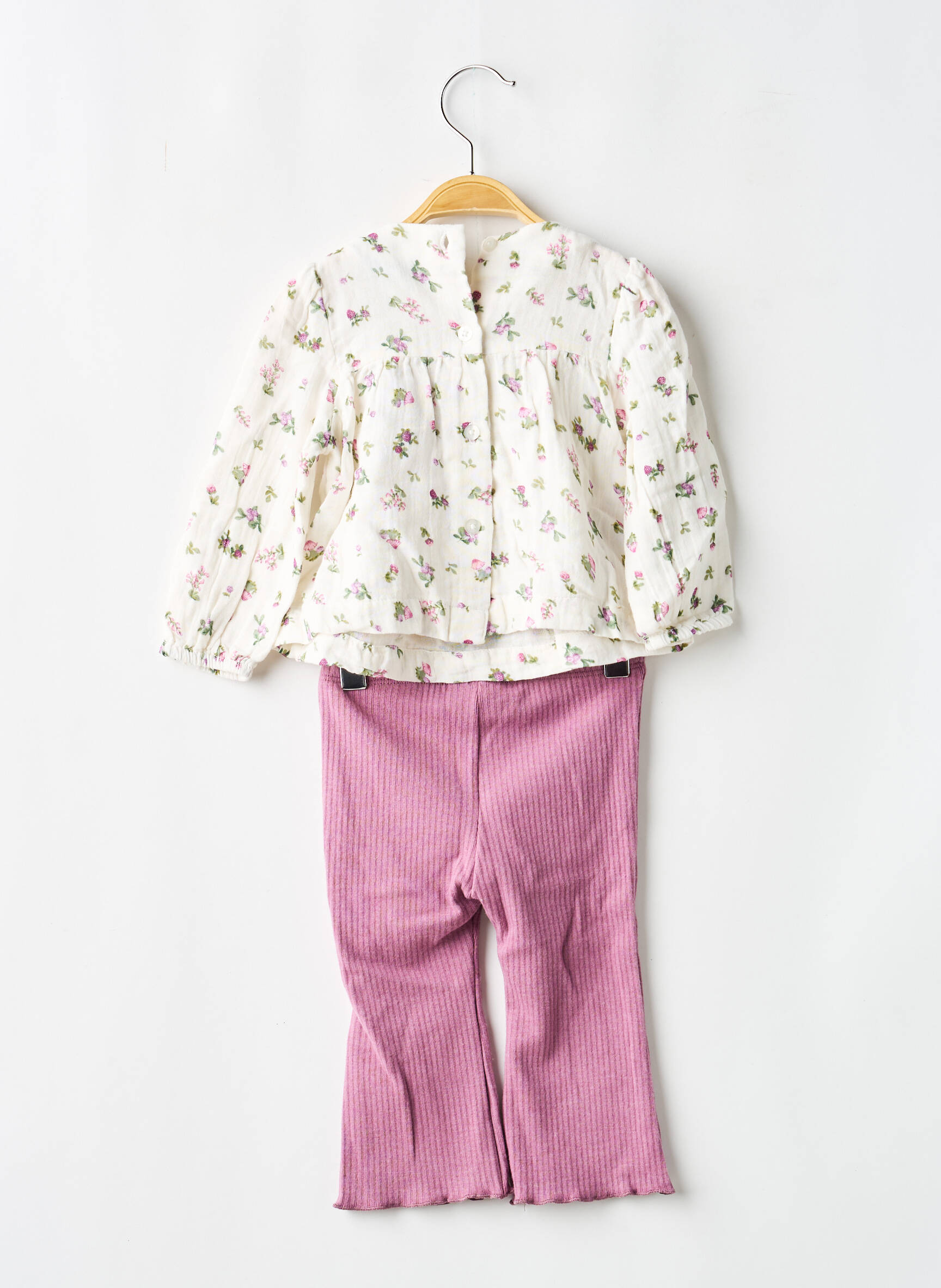 Ensemble pantalon broderie violet MAYORAL fille