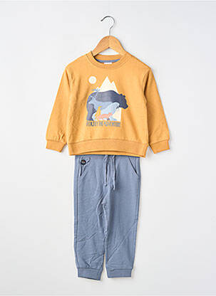 Ensemble pantalon taille élastique jaune BOBOLI garçon