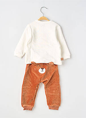 Ensemble pantalon taille élastique marron BOBOLI garçon