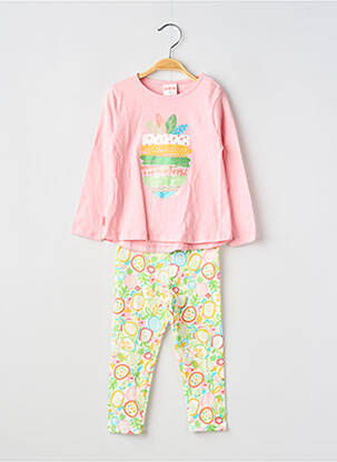 Ensemble pantalon type de haut t-shirt rose BOBOLI fille