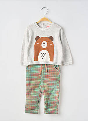 Ensemble pantalon taille élastique gris BOBOLI garçon