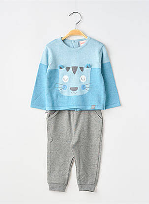 Ensemble pantalon taille élastique bleu BOBOLI garçon