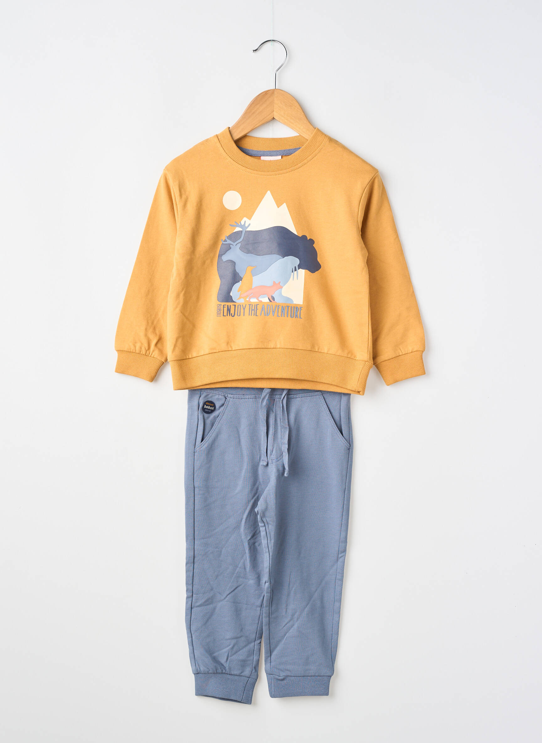 Ensemble pantalon taille élastique jaune BOBOLI garçon