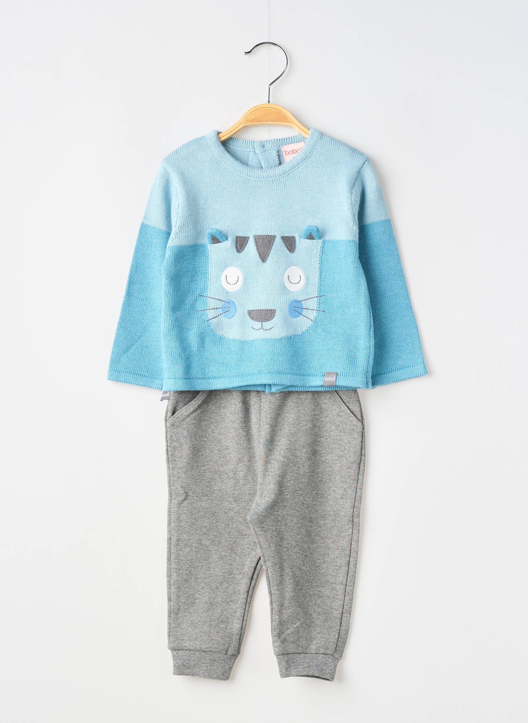 Ensemble pantalon taille élastique bleu BOBOLI garçon
