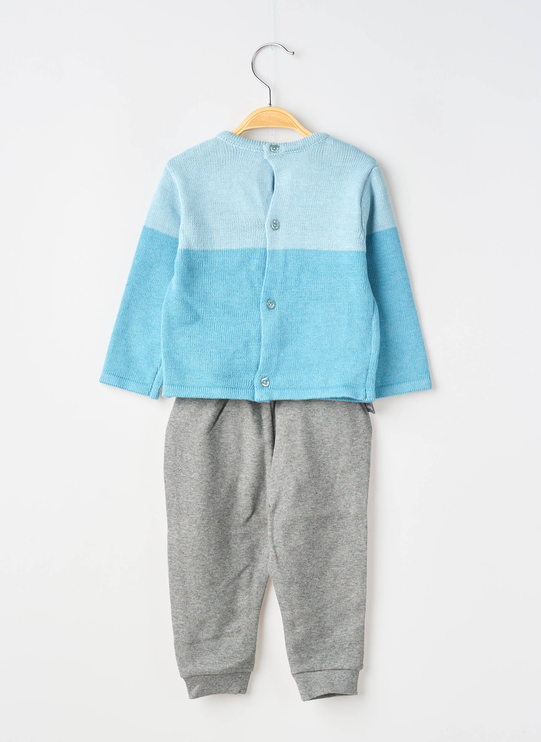 Ensemble pantalon taille élastique bleu BOBOLI garçon