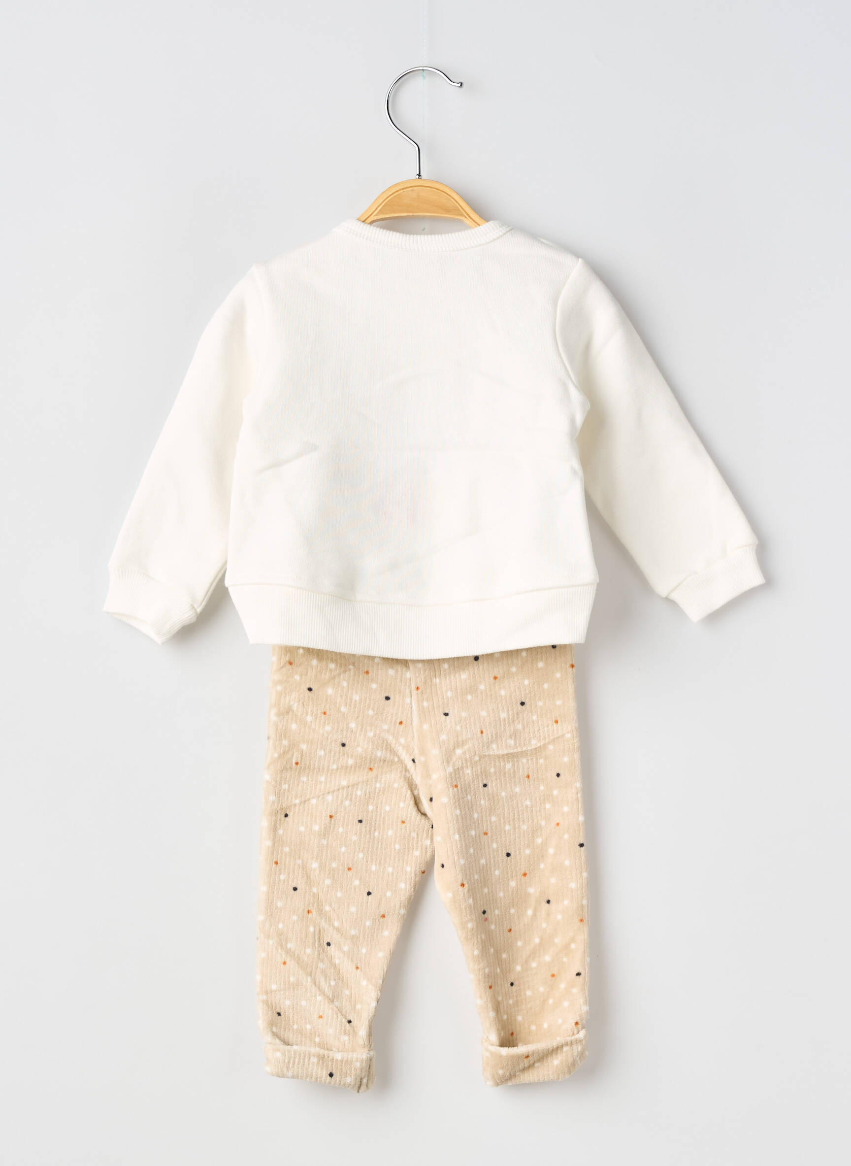Ensemble pantalon maille fine beige BOBOLI fille