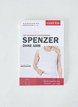 Débardeur stretch sans manche blanc CON-TA femme