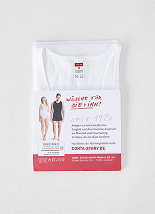 Débardeur stretch sans manche blanc CON-TA femme
