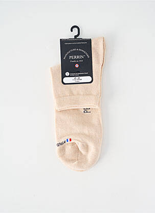 Chaussettes stretch beige PERRIN homme