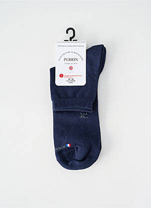 Chaussettes stretch bleu PERRIN homme
