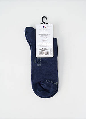 Chaussettes stretch bleu PERRIN homme