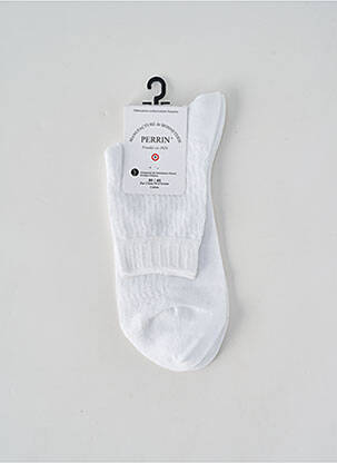 Chaussettes stretch blanc PERRIN femme