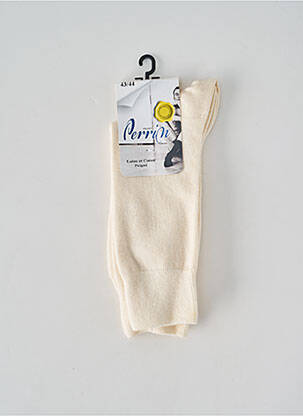 Chaussettes stretch beige PERRIN homme