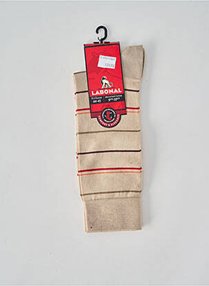 Chaussettes stretch beige LABONAL homme