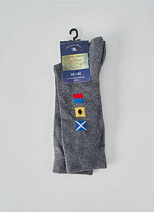 Chaussettes imprimé fantaisie gris PERRIN homme