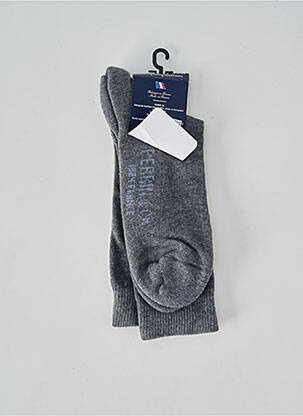 Chaussettes imprimé fantaisie gris PERRIN homme