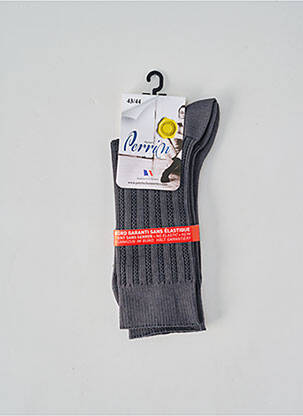 Chaussettes stretch gris PERRIN homme