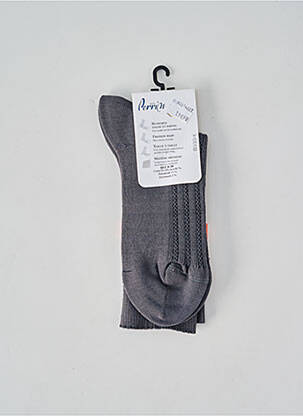 Chaussettes stretch gris PERRIN homme