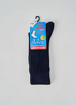 Chaussettes stretch bleu PERRIN homme
