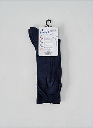 Chaussettes stretch bleu PERRIN homme