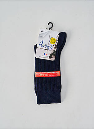 Chaussettes stretch bleu PERRIN homme