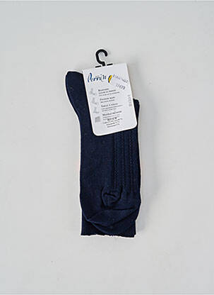 Chaussettes stretch bleu PERRIN homme