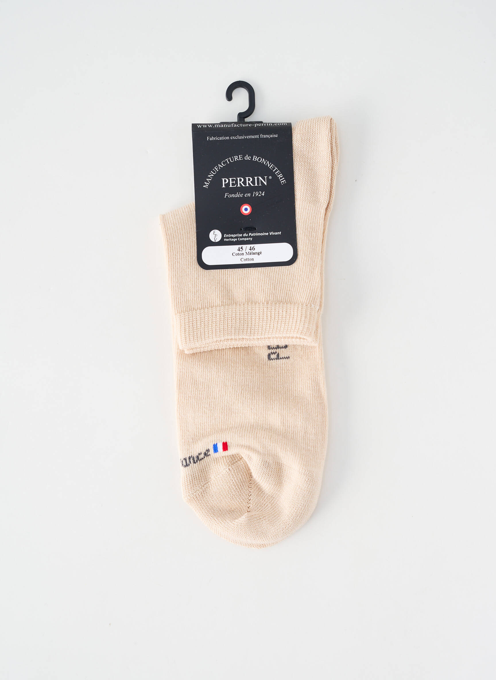 Chaussettes stretch beige PERRIN homme