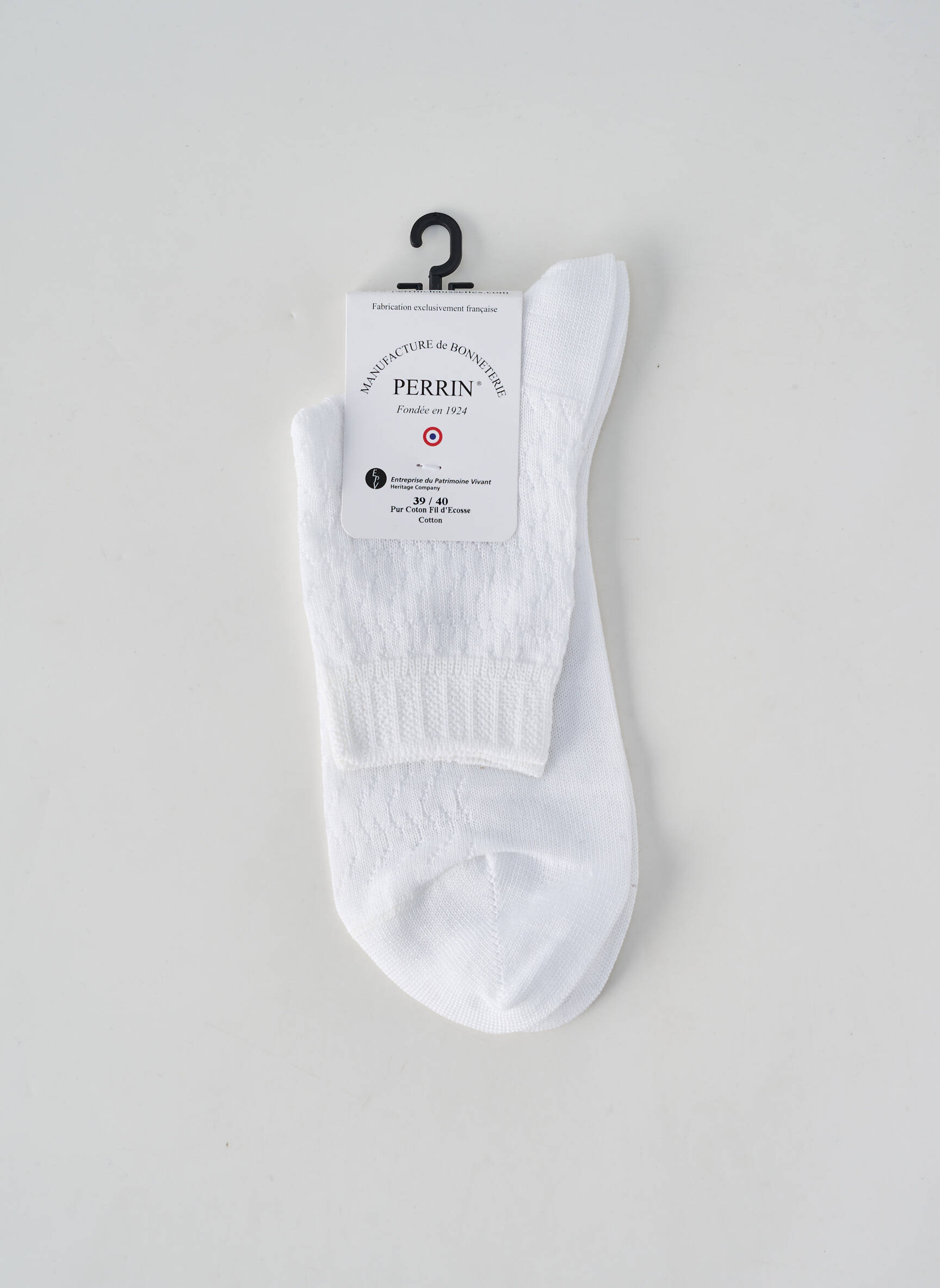 Chaussettes stretch blanc PERRIN femme