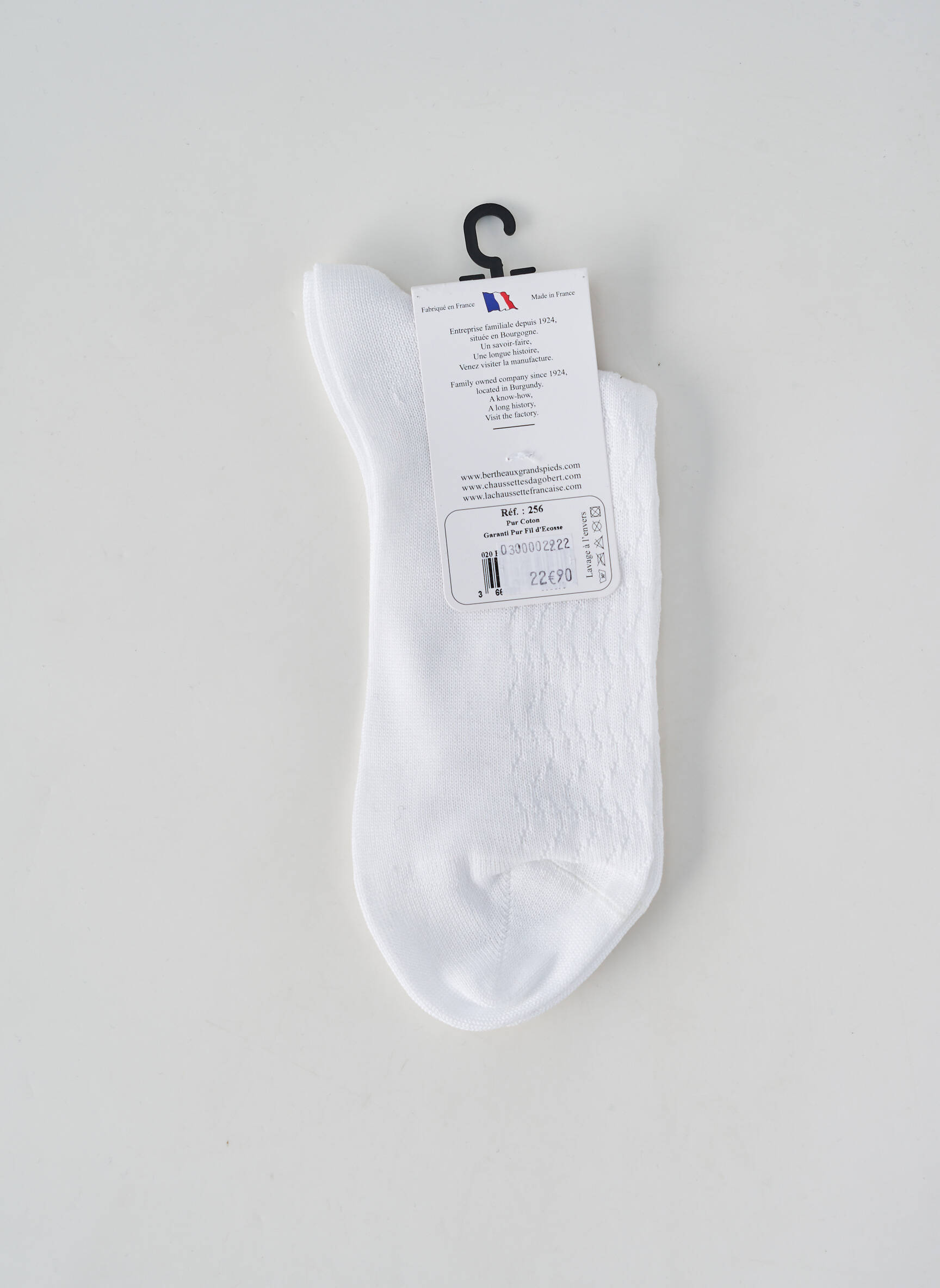 Chaussettes stretch blanc PERRIN femme