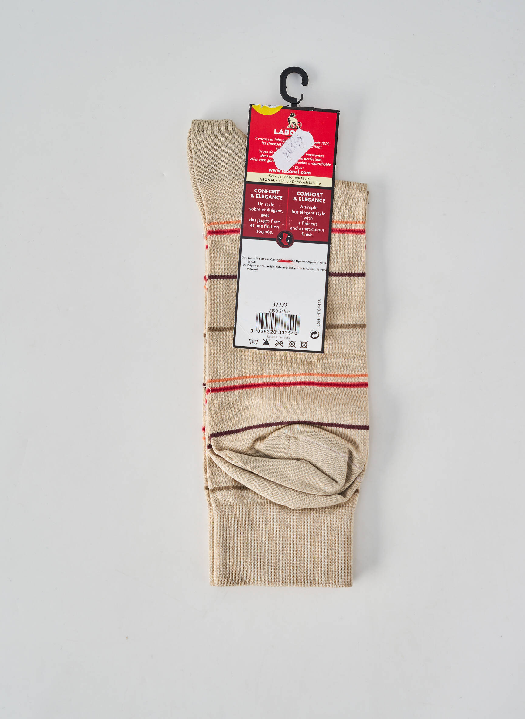 Chaussettes stretch beige LABONAL homme