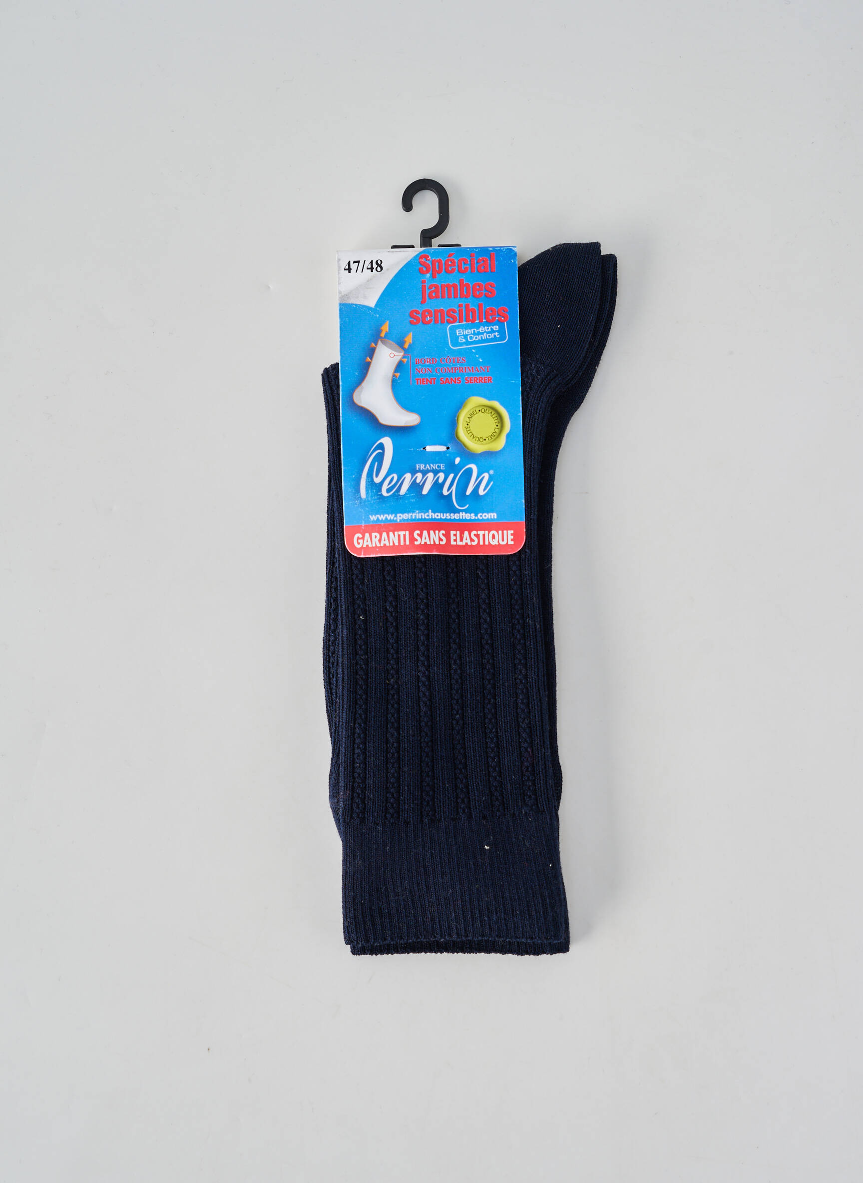 Chaussettes stretch bleu PERRIN homme