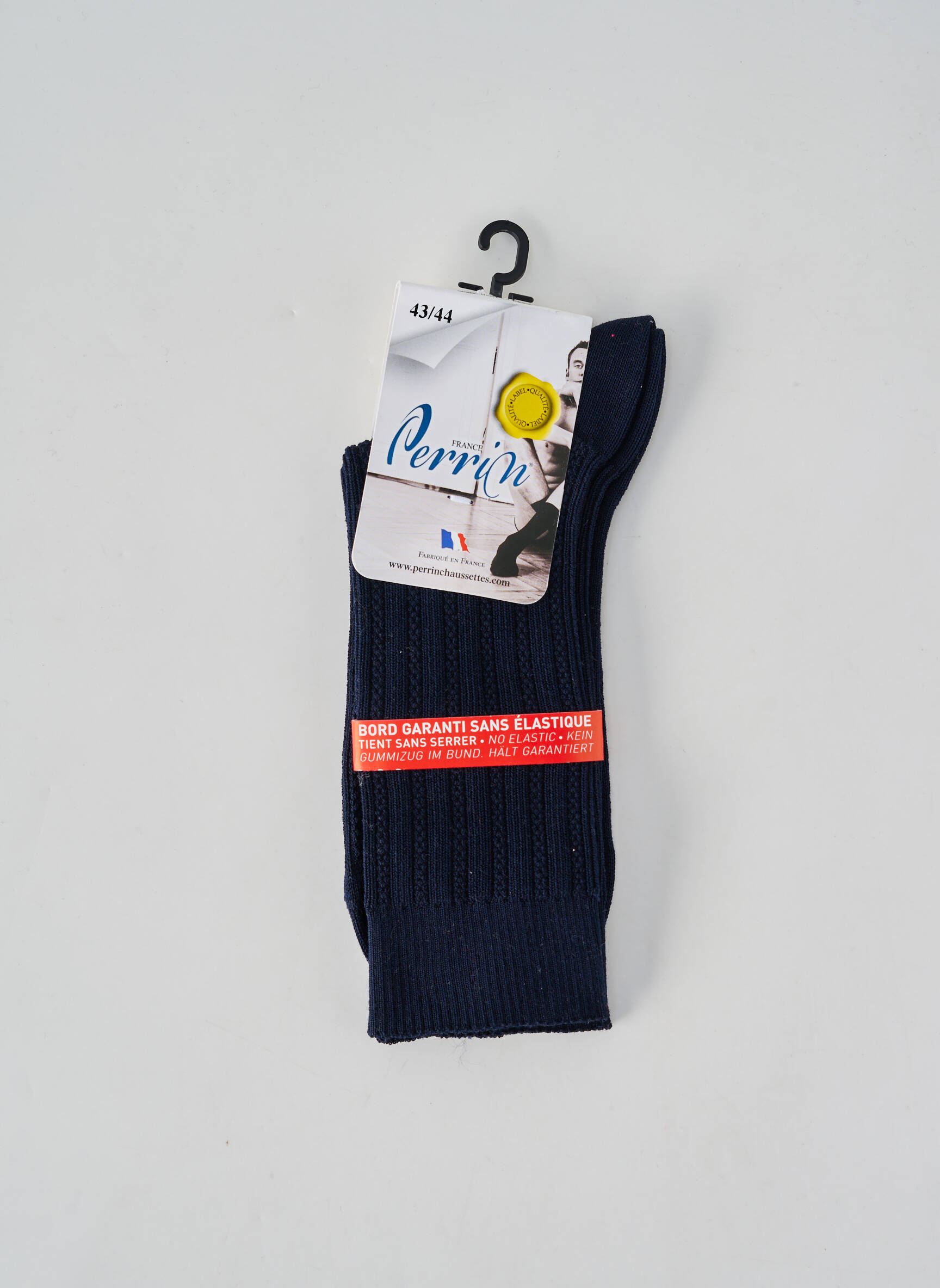 Chaussettes stretch bleu PERRIN homme