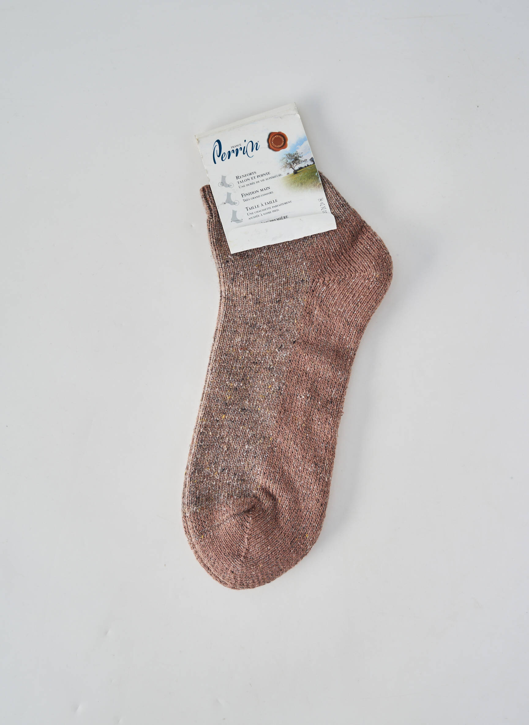 Chaussettes maintien élastique beige PERRIN homme