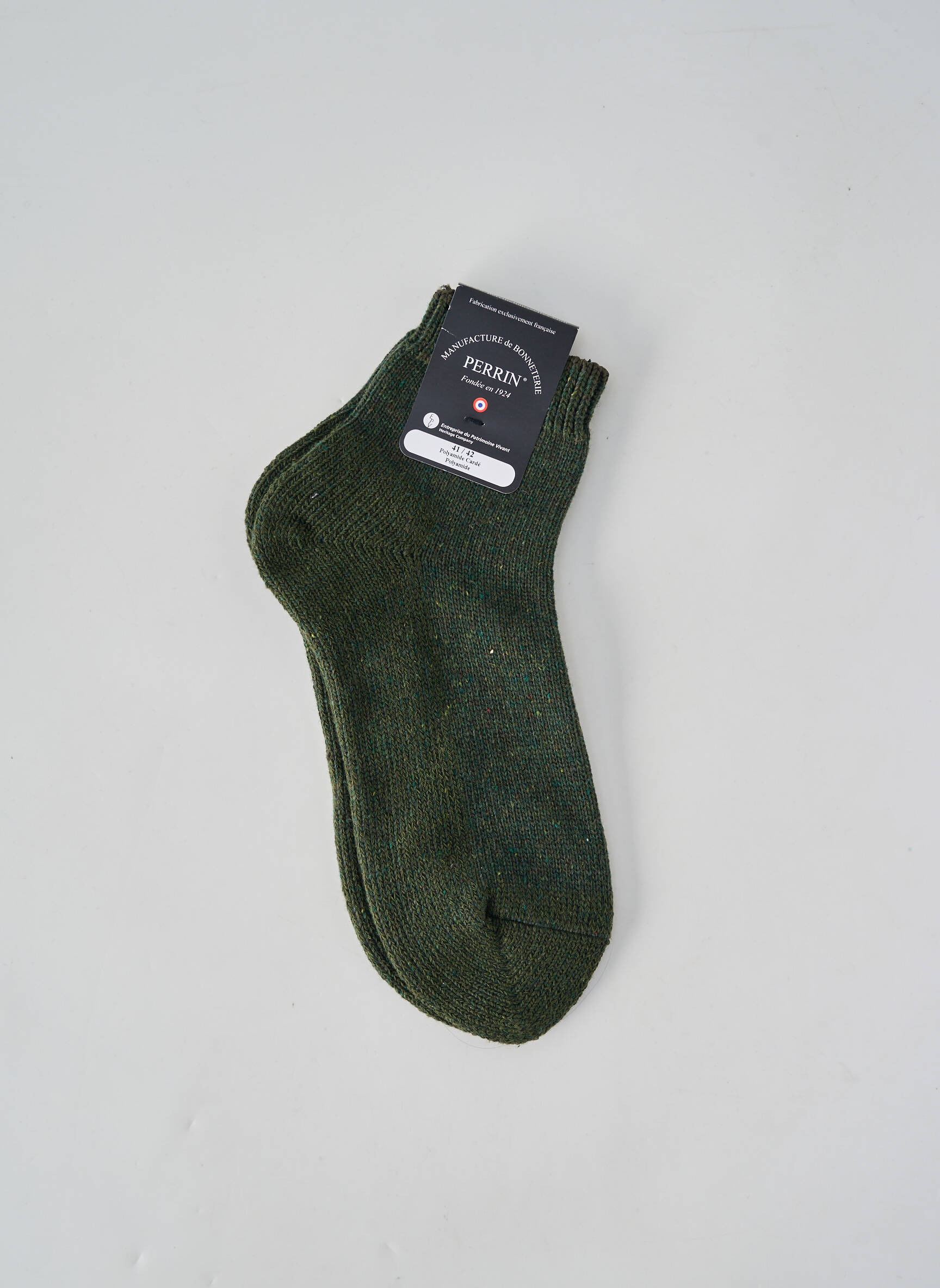 Chaussettes maintien élastique vert PERRIN homme