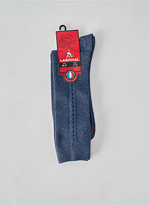 Chaussettes imprimé fantaisie bleu LABONAL homme