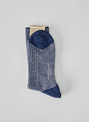 Chaussettes imprimé fantaisie bleu PERRIN homme