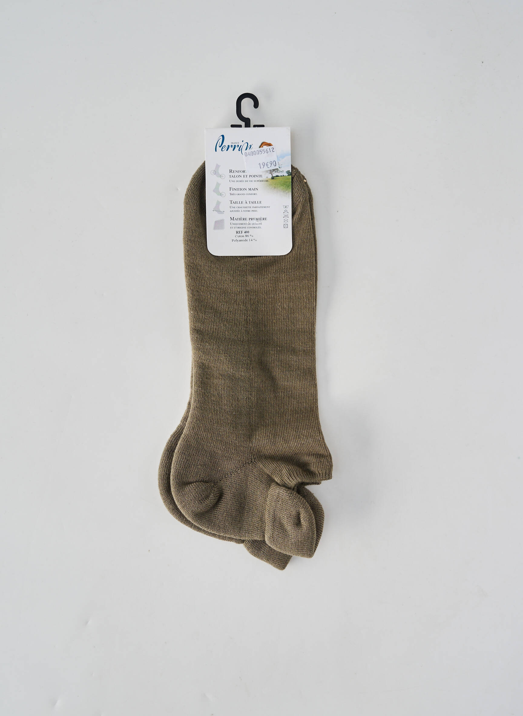 Chaussettes stretch vert PERRIN homme
