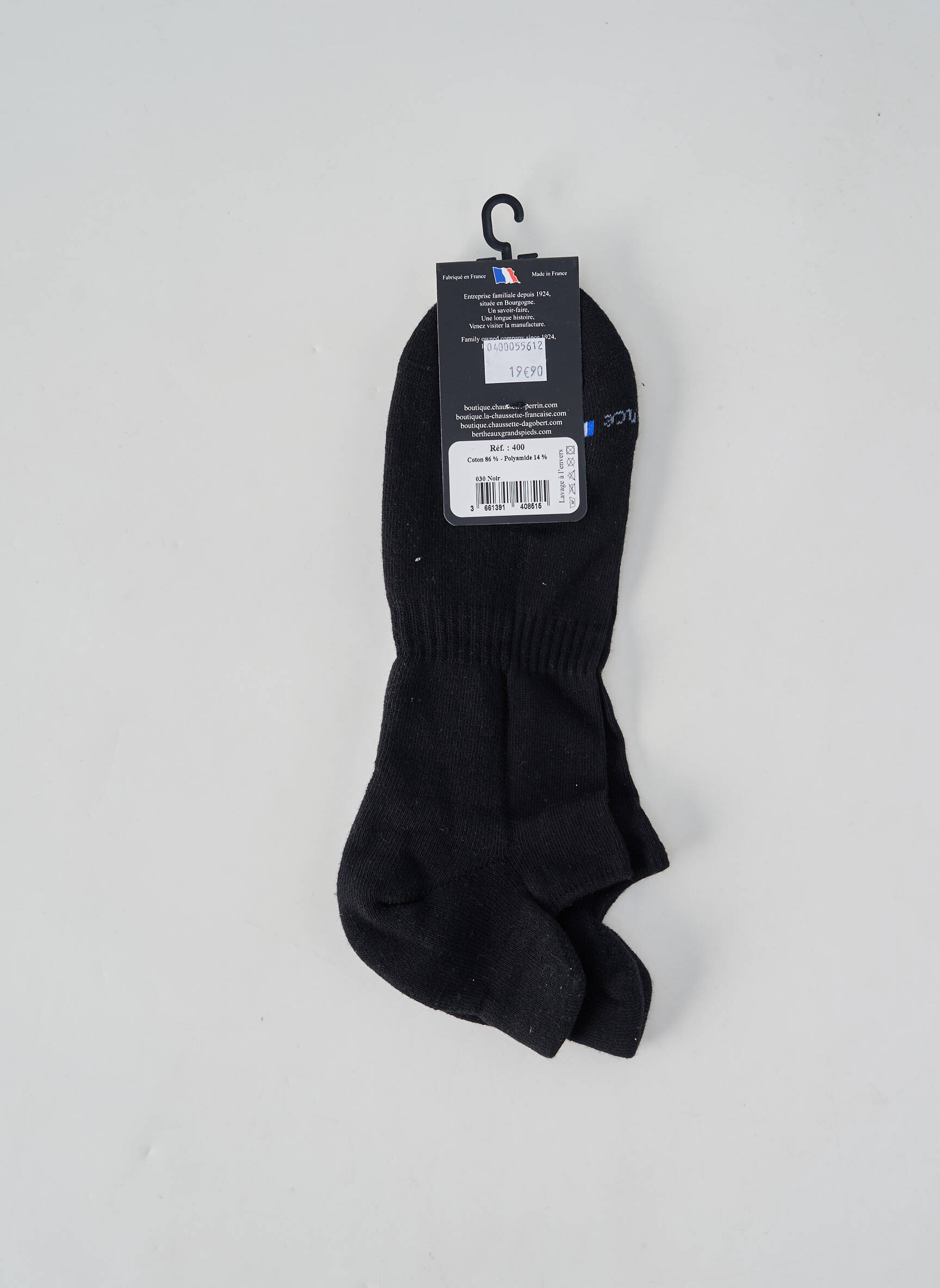 Chaussettes stretch noir PERRIN homme